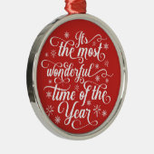 Métallique Temps le plus merveilleux de l'année | Ornement Ca (Droite)