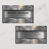Metallisch geborsteld | Metal Randen Visitekaartje (Voorkant / Achterkant)