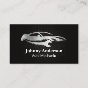 metallisch koolstofvezelpatroon Autosleutel Logo Visitekaartje