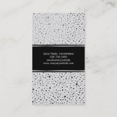 Metallisch Stippenpatroon Wit Visitekaartje (Achterkant)