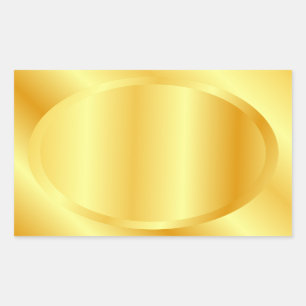 Metallisch Uitziende Nep Goud Aangepaste Lege Sjab Rechthoekige Sticker