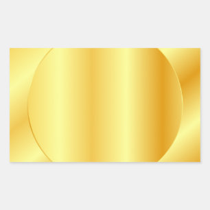 Metallisch Uitziende Nep Goud Lege Trendy Sjabloon Rechthoekige Sticker