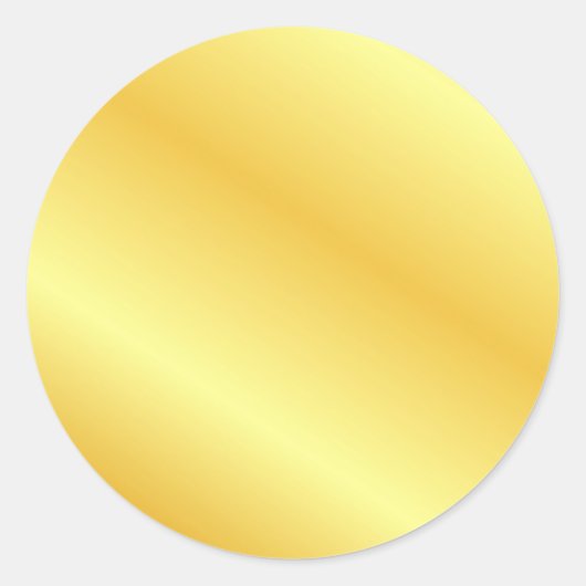 Metallisch Uitziende Nep Gouden Aangepaste Lege Sj Ronde Sticker (Voorkant)
