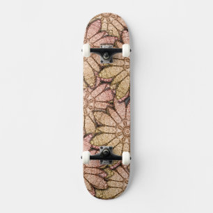 Metallische Bloemen Skateboard