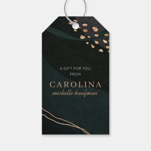Metallische Geode Cadeaulabel (Voorkant)