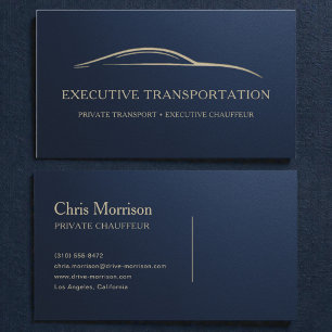 Metallische luxe uitvoerende transport Navy Blue Visitekaartje