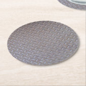 Metalloptik Ronde Kartonnen Onderzetter (Gebogen)