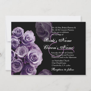 Métallure Faire-part de mariage Rose violet