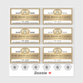 Métallurgique cire d'abeille Étiquette avec abeill (Feuille)