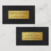 Métallurgique Faux Étiquette d'or et cuir (Devant / Derrière)