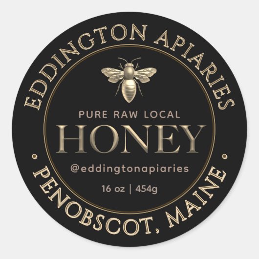 Métallurgique Queen Bee Étiquette de miel (Devant)