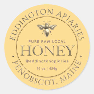 Métallurgique Queen Bee Étiquette de miel