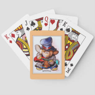 Metalphant avec des cartes de jeu de guitare