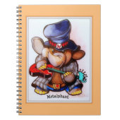 Metalphant avec le carnet de notes à spirale d'art (Devant)