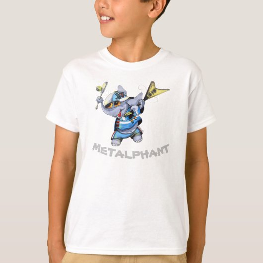 Metalphant folâtre le T-shirt des enfants (Devant)