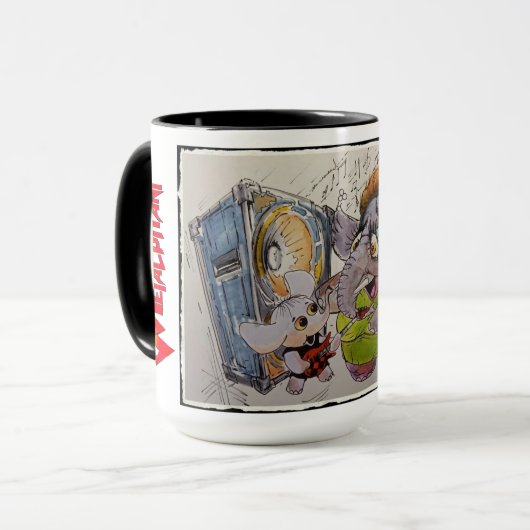 Metalphant & Mom Mug (Devant gauche)