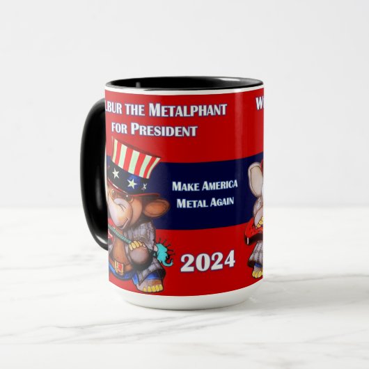 Metalphant pour Président 2024 Mug (Devant gauche)