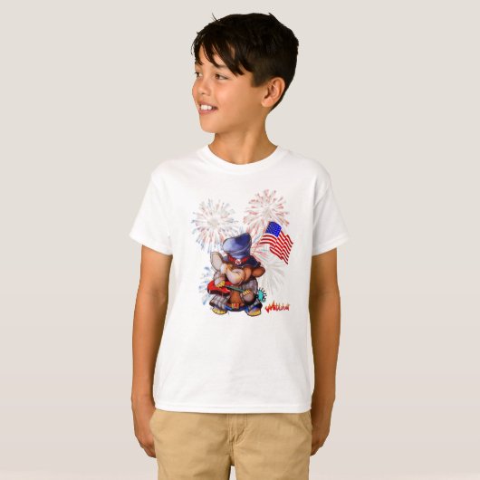 Metalphant USA Drapeau T-shirt enfant (Devant entier)
