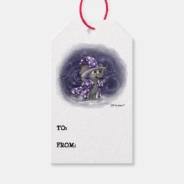 Metalphant Wilbur in de Labels van de Wintergift Cadeaulabel