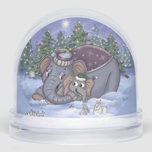 Metalphant Wilbur & Mom Snow Globe (Avant)