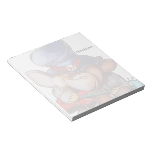 Metalphanumérique avec bloc-notes guitare (Incliné)