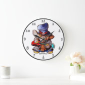 Metalphanumérique avec horloge murale guitare - Ac (Maison)