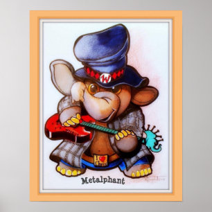 Metalphanumérique avec Poster de Guitare - différe