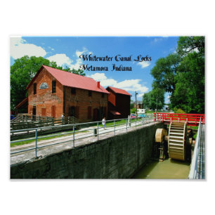 Metamora Indiana Feed Mill Foto Afdruk