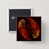 Metamorfose Abstracte Art Button (vierkant) (Voorkant /achterkant)