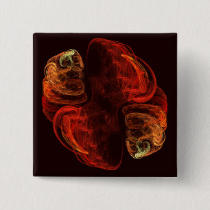 Metamorfose Abstracte Art Button (vierkant)