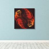 Metamorfose Abstracte Art Quad Canvas Print (Insitu (Houten vloer))