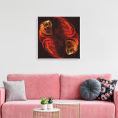 Metamorfose Abstracte Art Quad Canvas Print (Insitu (Woonkamer))