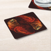 Metamorfose Abstracte kunst Vierkante Kartonnen Onderzetter (Schuin)