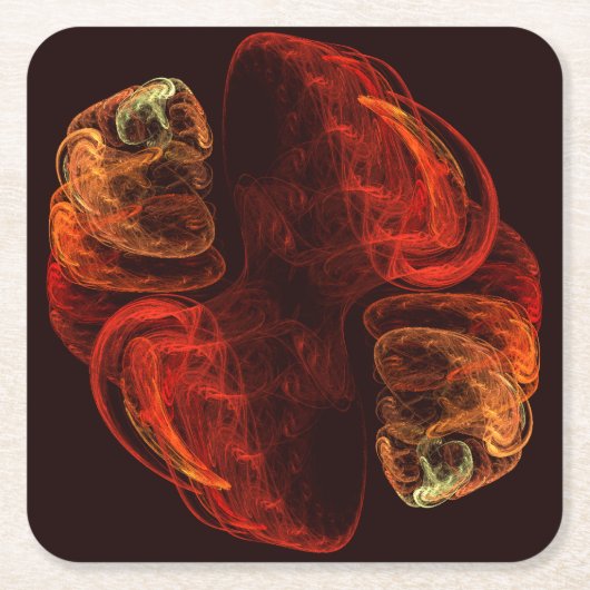 Metamorfose Abstracte kunst Vierkante Kartonnen Onderzetter (Voorkant)