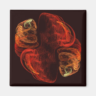 Metamorfose Abstracte Kunstvierkant Magnet Magneet
