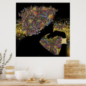 METAMORFOSE Butterfly Lady Poster (Keuken)