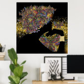 METAMORFOSE Butterfly Lady Poster (Thuiskantoor)