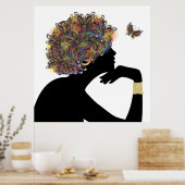 METAMORFOSE Butterfly Lady Poster (Keuken)