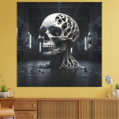 Metamorfose van etherische schedel canvas afdruk (Insitu (Woonkamer))
