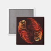 Métamorphose Abstrait Art Carré Magnet (Recto/Verso)