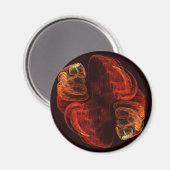Métamorphose Abstrait Art Round Magnet (Recto/Verso)