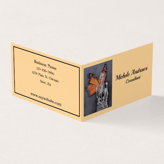 Métamorphose de cartes de visite de pli de livre (Extérieur)