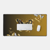 Métamorphose Dorée – Papillon Floral Élégant (Clavier et souris)