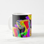 Métamorphose Rouge Design Monogramme Mug (Devant gauche)