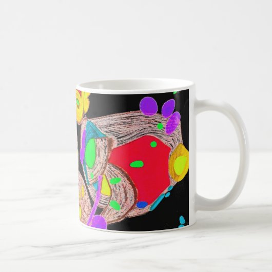 Métamorphose Rouge Design Monogramme Mug (Droite)