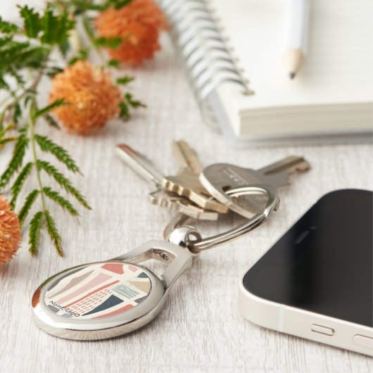 metaphor_16_a kleur van Delight Metal Sleutelhanger (Zijkant)