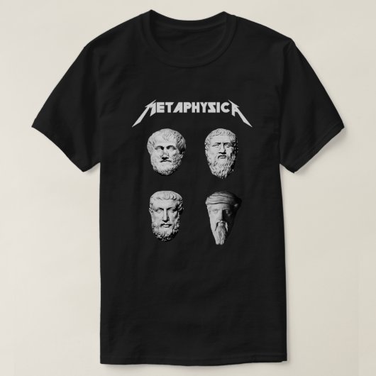 Metaphysica Fun Metal Philosophy Shirt (Design voorkant)