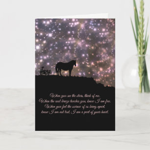 Metaphysical Spiritual Sympathy Card with Horse Kaart