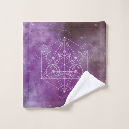 Métatron, chakra, zen, géométrie sacrée, angel (Gant de toilette)