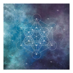 Metatron, chakra,zen,heilige geometrie, engel foto afdruk